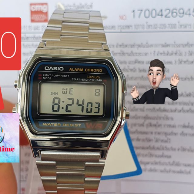 casio-f-91-ยอดฮิตตัวเรือนสแตนแลสแท้