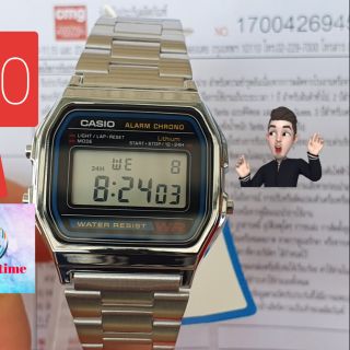 CASIO   F-91 ยอดฮิตตัวเรือนสแตนแลสแท้