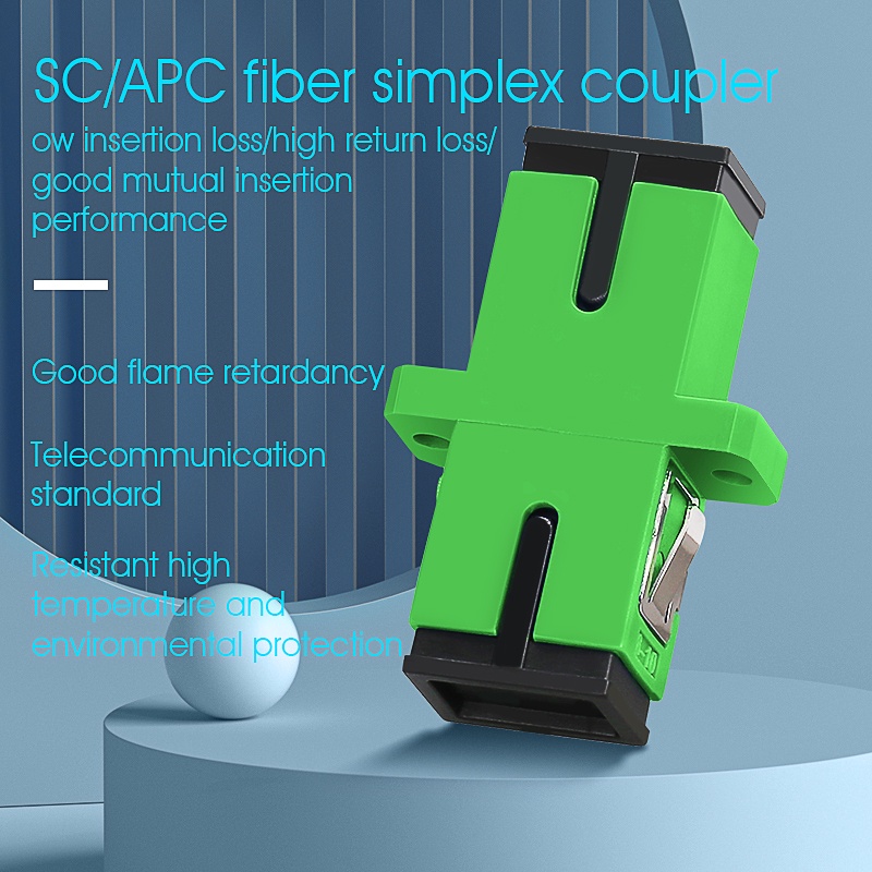 free-shipping-300-bag-sc-apc-simplex-mode-fiber-optic-adapter-sc-apc-optical-fiber-coupler-sc-fiber-flange