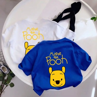 Winnie the Pooh เสื้อยืดเด็กเสื้อผ้าเด็กชายและเด็กหญิงแขนสั้นผ้าฝ้ายสไตล์ตะวันตกเด็กครึ่งแขน ...