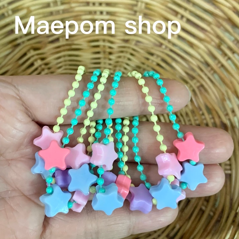 ภาพสินค้า(สั่ง2แพ็ค12บาท/แพ็ค)โซ่ไข่ปลา ยาว12cms แพ็ค 10เส้น มีทุกสี คล่ะสีเลือกสีได้ จากร้าน craft.by.maepom บน Shopee ภาพที่ 2