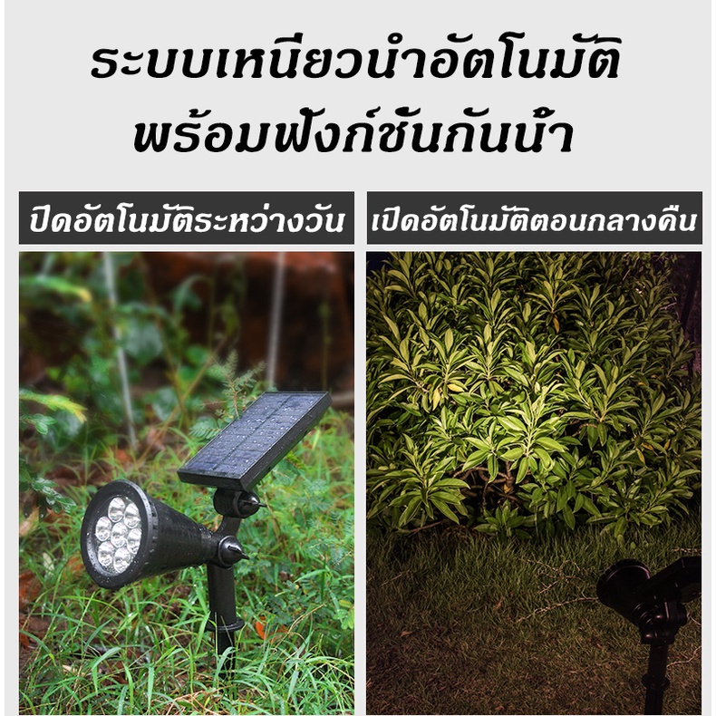 โคมไฟปักดินโซล่าเซลล์-โคมไฟสนาม-ไฟพลังงานแสงอาทิตย์led-solar-light-garden-ไฟปักสนาม-โคมไฟสนามหญ้า-ไฟสนามโซล่าเซลล์