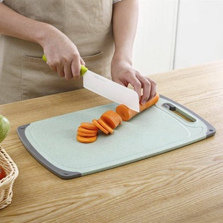 Blueoutlet Eco cutting board เขียงรองหั่นอเนกประสงค์ใช้รองหั่นเนื้อสัตว์ พร้อมชุดมีด 3 ขนาด มีซิลิโคนกันลื่น