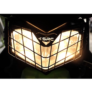 HEAD LIGHT GUARD FOR KAWASAKI KLX250 / D-TRACKER 250 / BLACK COLOR / SILVER COLOR