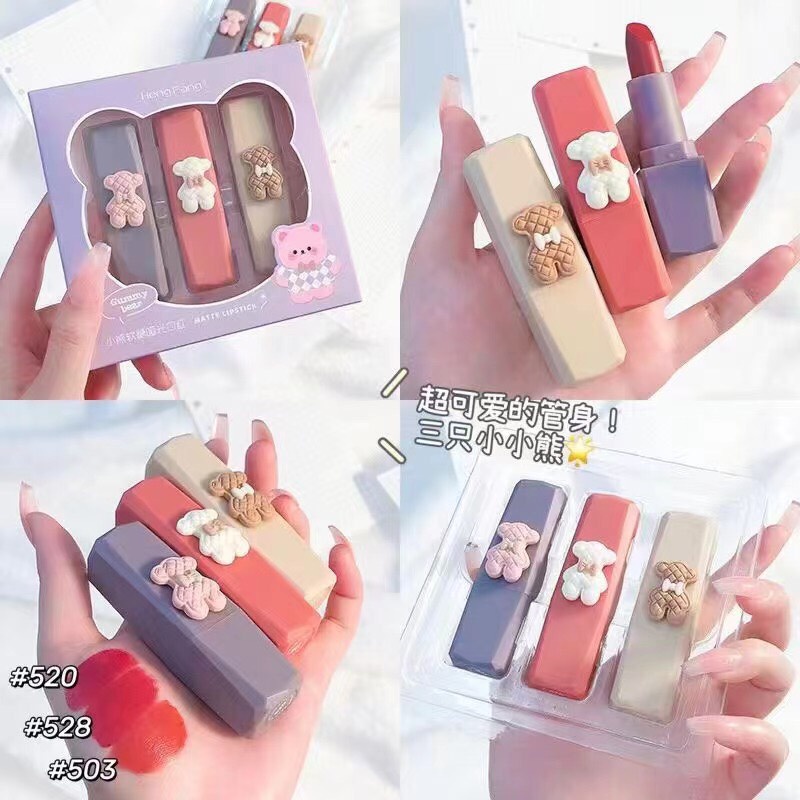 heng-fang-gummy-bear-matte-lipstick-no-h9440b-ลิปแมทน้องหมี