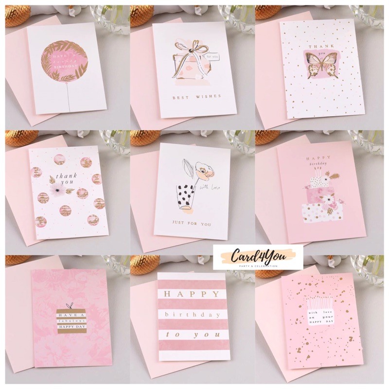 card4you-การ์ดอวยพร-pink-gold-collection-สีหวานๆ