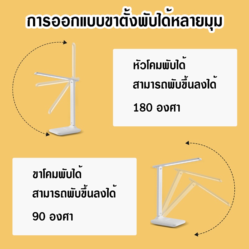 พร้อมส่งcloverhouse-โคมไฟ-โคมไฟตั้งโต๊ะ-led-การควบคุมความสว่างที่ปรับได้-usb-แบบชาร์จไฟอ่านหนังสือป้องกันตา