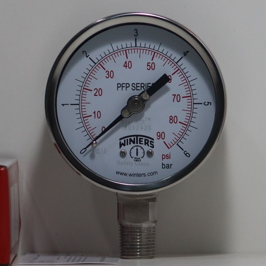 Pressure Gauge SS316 4", 1/2" NPT , 010 bar Shopee Thailand