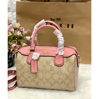 (แท้ 💯%‼) COACH F58312 MINI BENNETT SATCHEL IN SIGNATURE