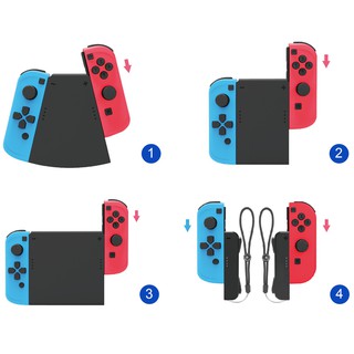 ภาพขนาดย่อสินค้าDOBE 5 in 1 คอนโทรลเลอร์ Joycon เชื่อมต่อแพ็คสำหรับ Nintendo สวิทช์ 5-in-1 มือจับเชื่อมต่อสำหรับ Nintend สวิทช์ NS Joy-Con ควบคุม Gamepad ซ้าย + ขวา ABS มือจับกรณีจับผู้ถือยืน