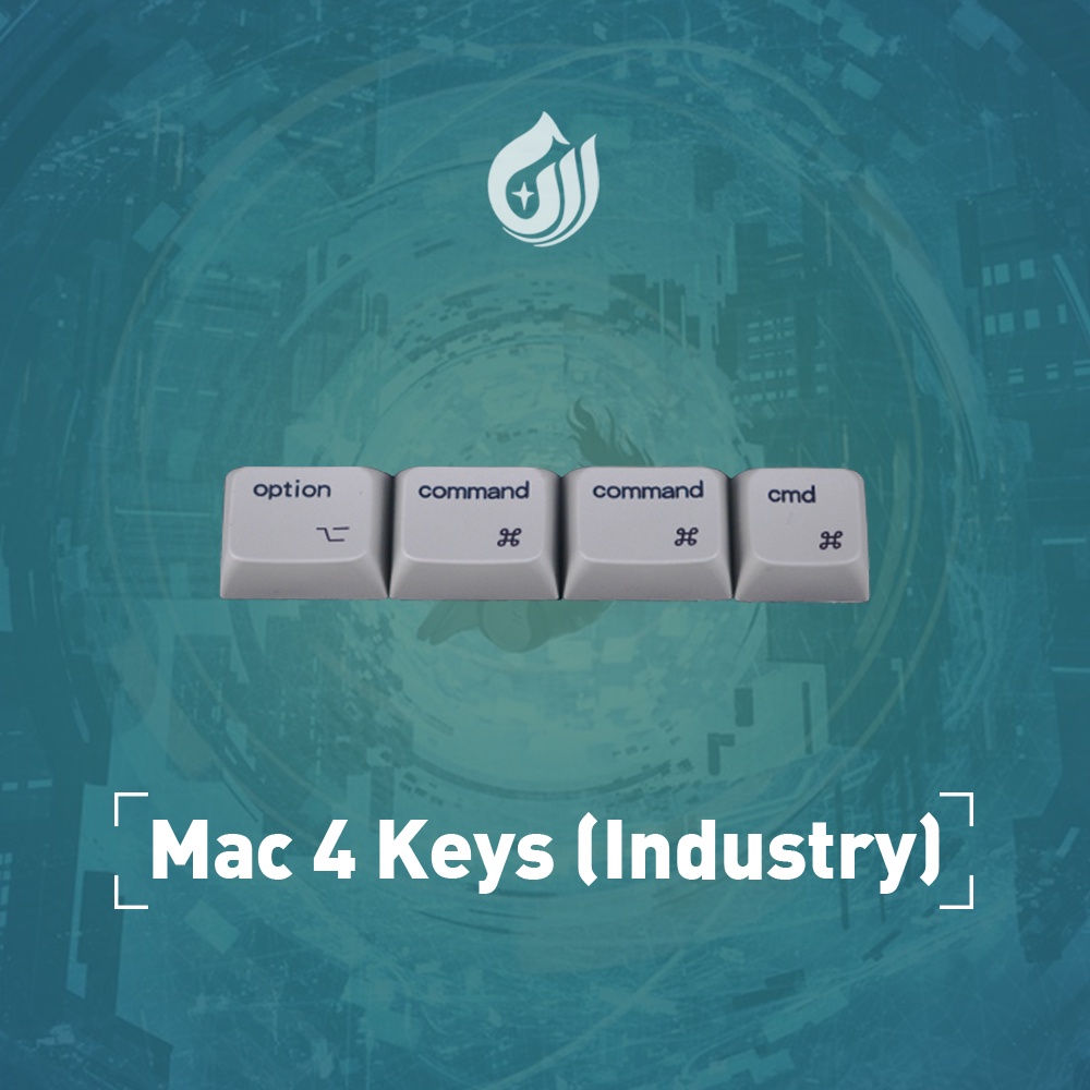 amerteer-for-mac-4-keys-keycap-set-xda-profile-pbt-dye-sub-for-mechanical-keyboard-mac-layer