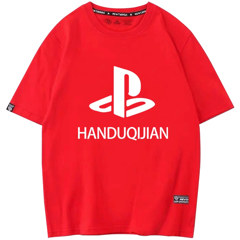 เสื้อยืดโอเวอร์ไซส์sony-ps4-เกมคอนโซลรอบ-god-of-war-america-doomsday-blood-death-stranding-พิมพ์แขนสั้นผ้าฝ้ายแท้เสื้อยื