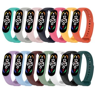 Xiaomi Smart band 7 / mi band 7 สายรัด miband7 สายรัดข้อมือแบบสมาร์ทแบนด์ mi band7 สายรัดข้อมือแบบสวมใส่ได้ สายรัดข้อมือซิลิโคน ที่มีสีสัน เปลี่ยนได้