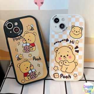 เคสโทรศัพท์มือถือ แบบนิ่ม ลายหมีสีเหลือง สําหรับ Samsung Galaxy A04 A03S A22 A23 A24 A14 A13 A20S A53 A54 A70 A71 A72 A73 A30S A31 A32 A33 A34 A50S A51 A52S