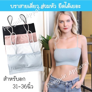 Bra-899 เกาะอกสายเดี่ยว เสื้อสายเดี่ยว Crop ยืดได้เยอะ ไม่ม้วนตอนใส่