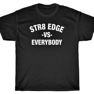 เสื้อยืดผ้าฝ้ายพิมพ์ลายขายดี เสื้อยืด ขอบตรง พิมพ์ลายมังสวิรัติ Str8 Edge Vs Everybody Sxe