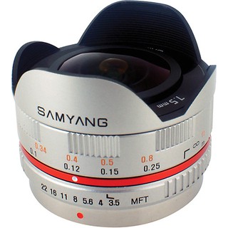 Samyang 7.5mm f/3.5 UMC Fisheye lens - [For MFT, Silver]