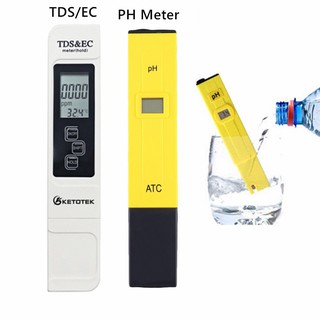 เครื่องทดสอบวัดคุณภาพน้ำ Ph Tds & Ec