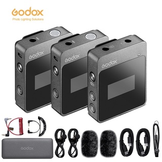 สินค้า Godox MoveLink M1 M2 ไมโครโฟนไร้สายแบบหนีบเสื้อ 2.4GHz สำหรับกล้อง DSLR กล้องวิดีโอสมาร์ทโฟนและแท็บเล็ตสำหรับ YouTube