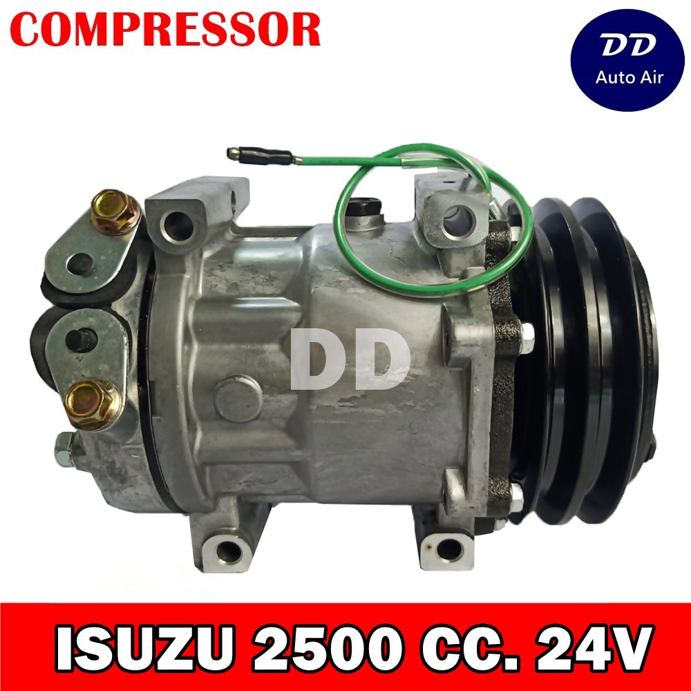 compressor-คอมแอร์-isuzu-2500-24v-คอมเพลสเซอร์แอร์รถยนต์