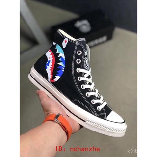 รองเท้าผ้าใบ Converse X Bape X Mmjรองเท้าผ้าใบลำลอง