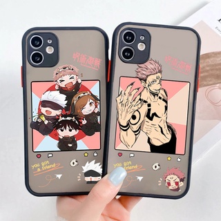 เคสโทรศัพท์มือถือแบบแข็ง ผิวด้าน กันรอยเลนส์กล้อง ลายอนิเมะมหาเวทย์ผนึกมาร แฟชั่น สําหรับ iPhone 11 12 13 Pro Max 7 8 Plus SE 2020