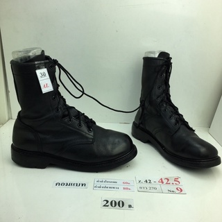 รองเท้าคอมแบท Combat shoes หนังสีดำ สภาพดี ทรงสวย มือสอง คัดเกรด ของนอก เกาหลี