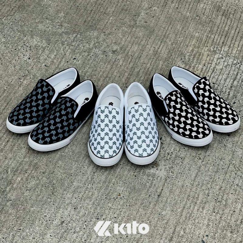 ภาพหน้าปกสินค้าKito.รองเท้าผ้าใบแบบสวม​ รองเท้าผ้าใบสลิปออน​ เบอร์39-43​ /BL2