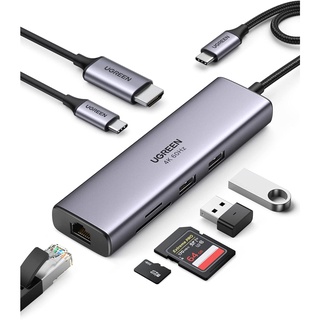 ภาพขนาดย่อของภาพหน้าปกสินค้าUGREEN USB C 7 in 1 Docking Station, Type C Dongle Adapter with 4K HDMI Port, Gigabit Ethernet CM512 จากร้าน ugreenbygadgetvilla บน Shopee ภาพที่ 2