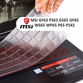 แผ่นซิลิโคนครอบแป้นพิมพ์ สําหรับ MSI GS65 GF63 GF65 P65 PS42 PS63
