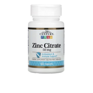 21st Century Zinc Citrate 50 mg 60 lpd