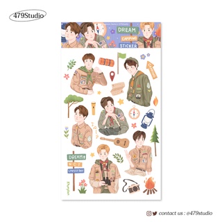 Sticker Dream Camping | สติ๊กเกอร์ ไดคัทกันน้ำ เด็กดรีม | 479studio