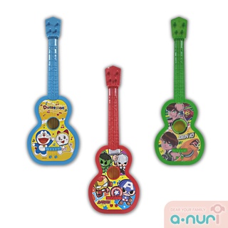 Anuri Toys Guitar กีตาร์โปร่ง 4 สาย ลิขสิทธิ์แท้ ชุดของเล่นกีตาร์  พร้อมปิ๊ก ขนาด 16x47x4.5 ซม. กีตาร์ กีตาร์เด็ก