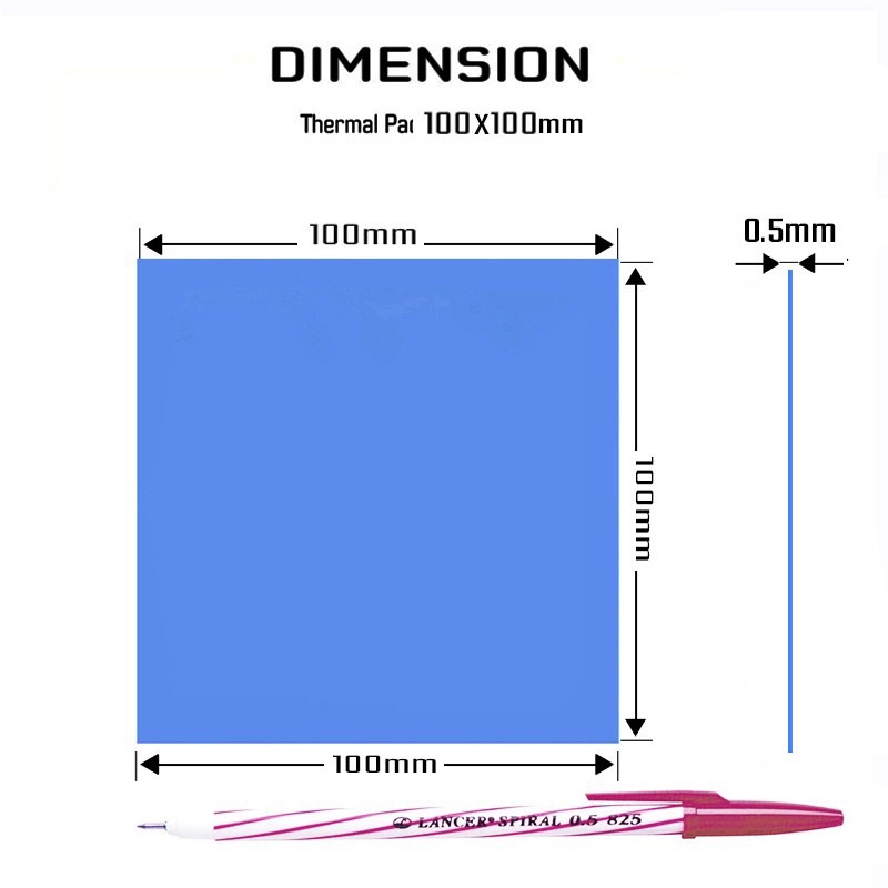 ภาพสินค้าซิลิโคนแผ่นระบายความร้อน GPU CPU Heatsink Cooling Thermal Pad ขนาด100mm.x100mm จากร้าน lovepc_store บน Shopee ภาพที่ 2