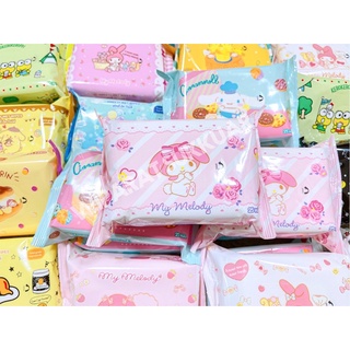 ภาพขนาดย่อของภาพหน้าปกสินค้าทิชชูเปียก 25 แผ่น สินค้าลิขสิทธิ์ sanrio จากร้าน wiparatsukkuar บน Shopee