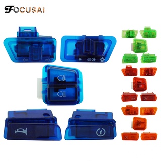 Focusai ปุ่มสวิตช์ไฟเลี้ยว หรี่ไฟได้ สําหรับรถจักรยานยนต์ 5 ชิ้น