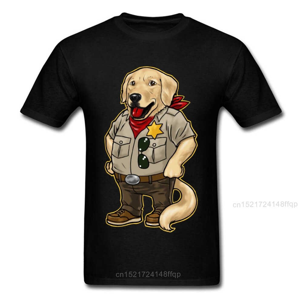 ใหม่-เสื้อยืดลําลอง-แขนสั้น-พิมพ์ลายการ์ตูนสุนัข-sheriff-retriever-แนวสตรีท-สีดํา-สําหรับผู้ชาย-ioifob48bpdeka65