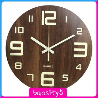 ( Baosity5 ) นาฬิกาติดผนังเรืองแสง 12 นิ้ว