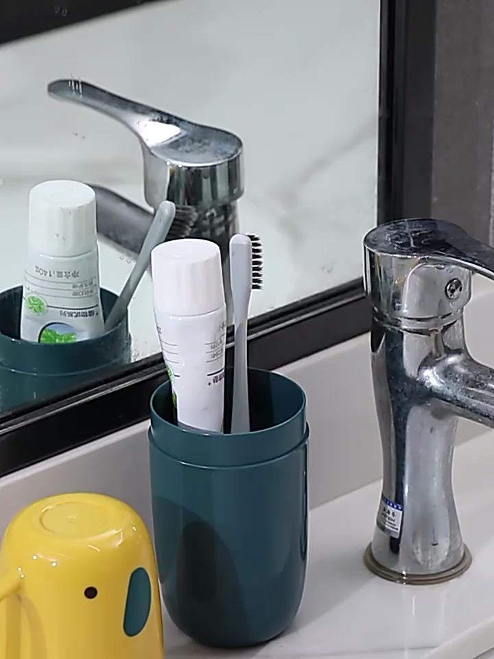 ฝาครอบยาสีฟันในห้องน้ำ-camping-box-cup-toothbrush-case-เด็กผู้ใหญ่เดินทางแบบพกพาการ์ตูนรูปช้างภาชนะเก็บแปรงสีฟันที่เก็บแปรงสีฟัน-bri