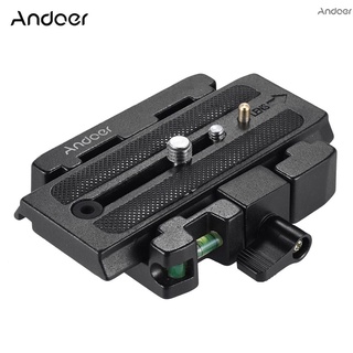 Andoer อะแดปเตอร์ขาตั้งกล้องวิดีโอ พร้อมแผ่นปลดเร็ว สําหรับ Manfrotto 501 500AH 701HDV 503HDV Q5 Head