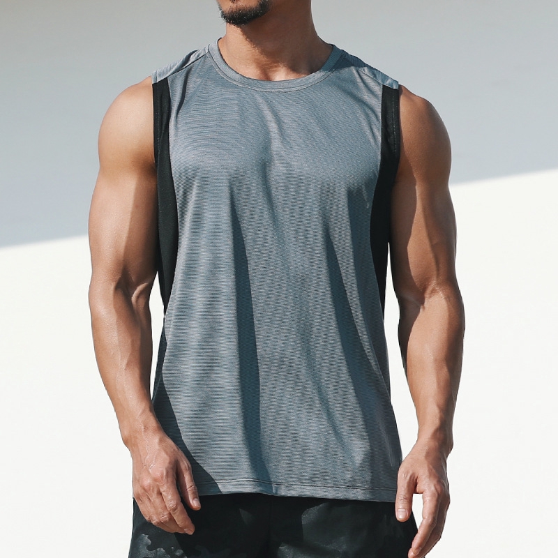 เสื้อกล้ามผู้ชาย-quick-drying-breathable-singlet-men-loose-sleeveless-basketball-tank-top-size-m-3xl