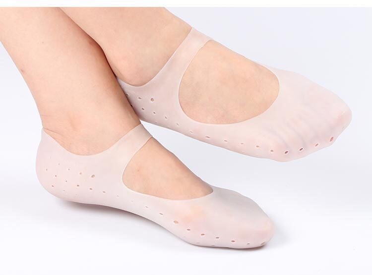 ซิลิโคนรองเท้า-สวม-เต็มเท้า-1-คู่-ยืดหยุ่นดี-แก้ปวดนิ้ว-คละสี-relax-foot-silicone-ถุงเท้าซิลิโคนแบบรองเท้า-พร้อมสายคาด