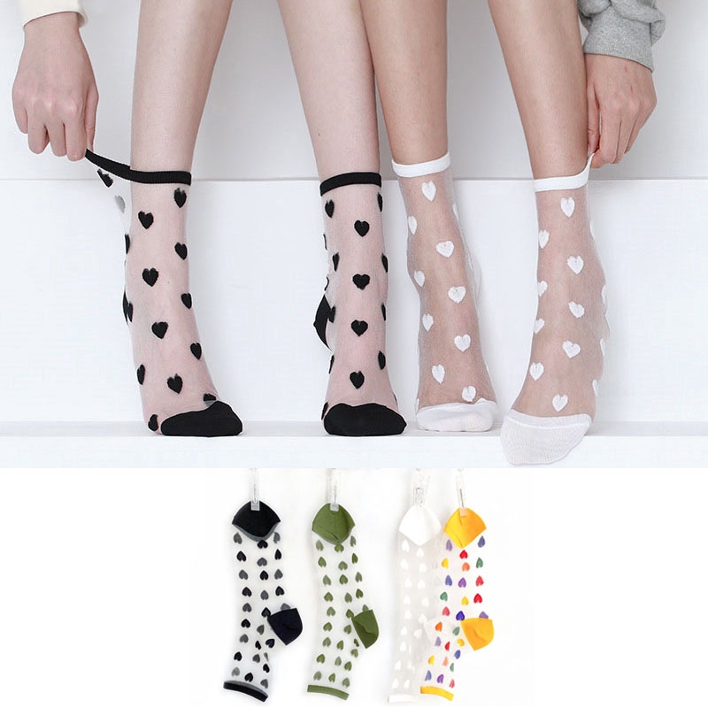 korean-heart-love-tulle-glass-silk-socks-women-summer-new-ladies-lace-transparent-ultra-thin-mesh-colorful-nylon-sheer-socks