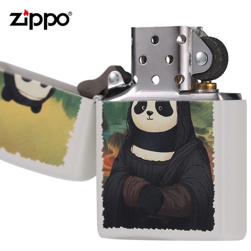 zippo-zippo-ของแท้-zippo-zippo-ไฟแช็กของแท้-panda-mona-billowing-smile-ip-joint-collection-class-ไฟแช็กกันลม