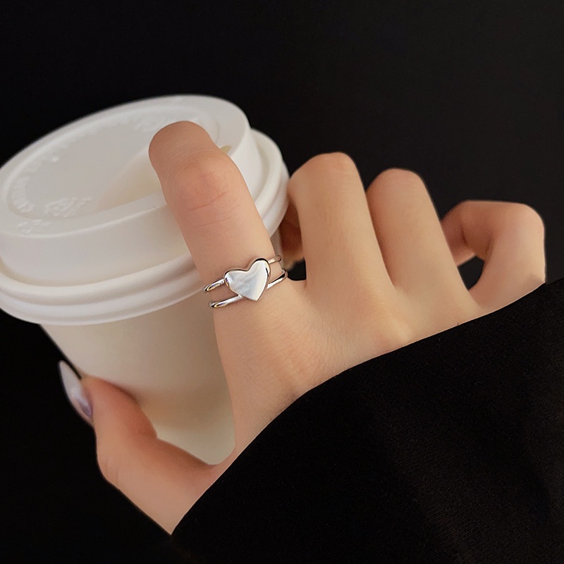 แหวน-จี้หัวใจ-สไตล์เกาหลี-สำหรับผู้หญิง
