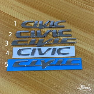 โลโก้*คำว่า CIVIC  สีชุบโครเมี่ยม ราคาต่อชิ้น