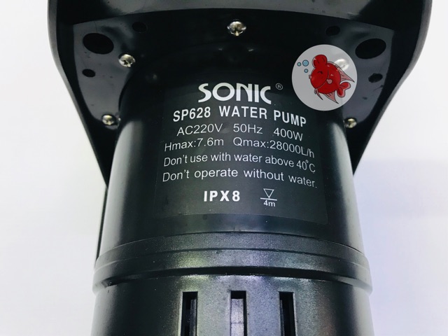 ปั๊มน้ำ ปั๊มบ่อปลา โซนิค Sonic SP628 แรงดัน 28,000ลิตร:ชม. กำลังไฟ 400 ...