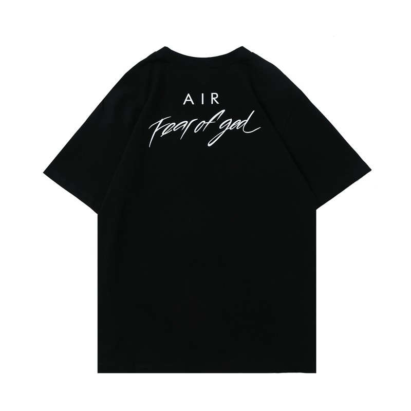 Essentials AJ เสื้อยืดลําลอง ผ้าฝ้าย แขนสั้น คอกลม ทรงหลวม สีดํา สีขาว ...