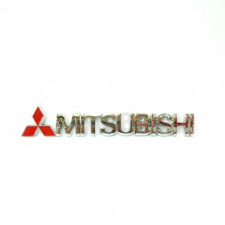 โลโก้คำว่า Mitsubishi สีชุบ