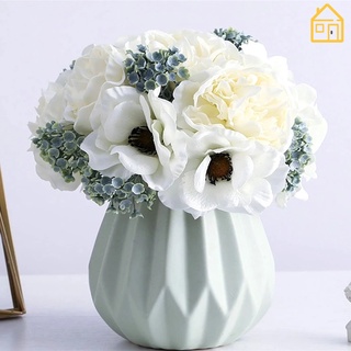 6 Heads Artificial Peony Flower Bouquet / Silk Fake Flowers for Wedding Garden Home Decoration Artificial Flowers